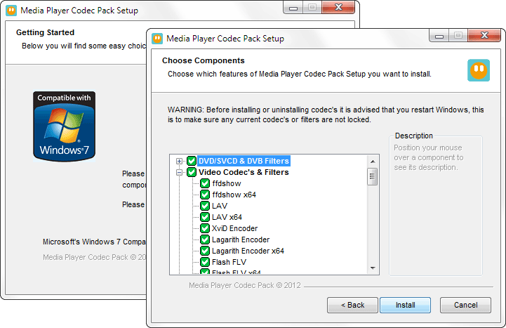 Codec pack windows 10. Кодек и проигрыватель. Media Player codec Pack. XP codec Pack. Сетевое устройство Windows Media Player.