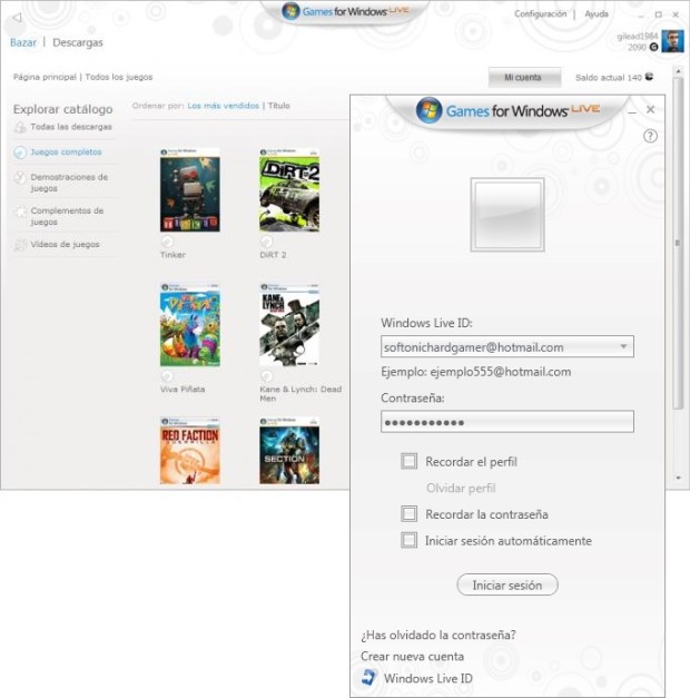 Как создать автономный профиль в games for windows live