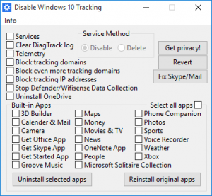 DisableWinTracking