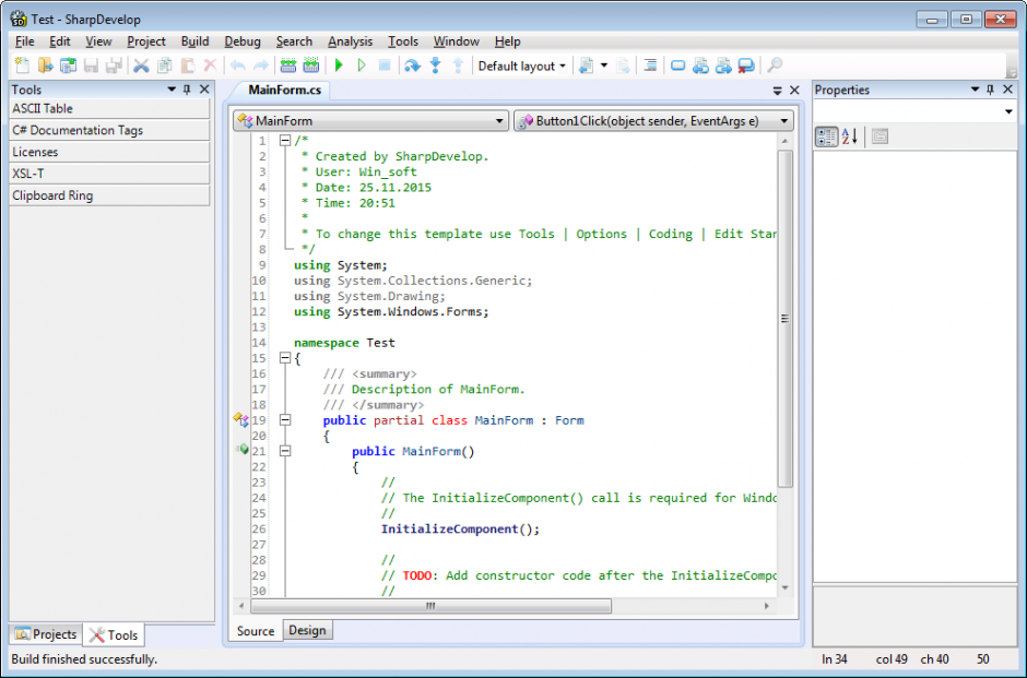 Скачать бесплатно SharpDevelop для компьютера под Windows
