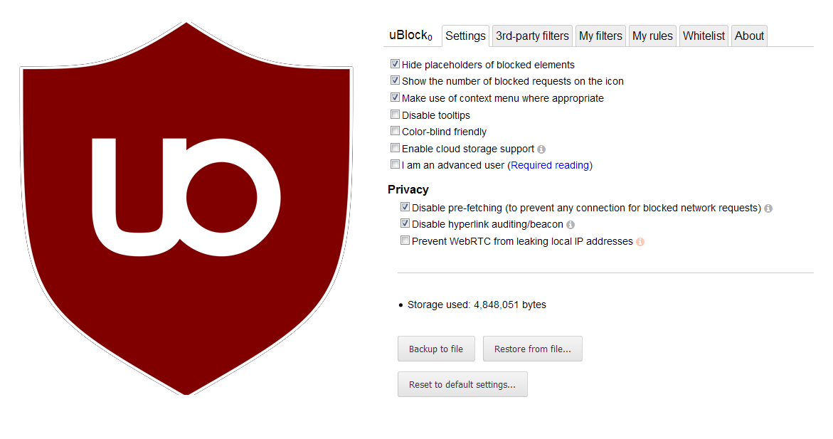 download the new version uBlock Origin 1.51.0